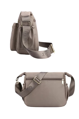  Khaki wodoodporna torba na ramię z poliestru z wieloma przegródkami, 21*26*11 cm