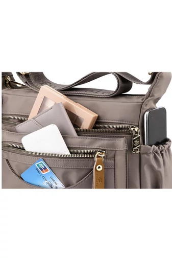  Khaki wodoodporna torba na ramię z poliestru z wieloma przegródkami, 21*26*11 cm