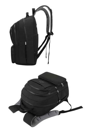  Wodoodporny plecak na laptopa z poliestru, czarny, 36*19*45 cm