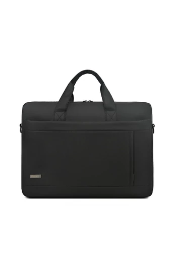  Czarna torba na laptopa Bonluo, maksymalny rozmiar 14 cali, wykonana z wodoodpornego materiału