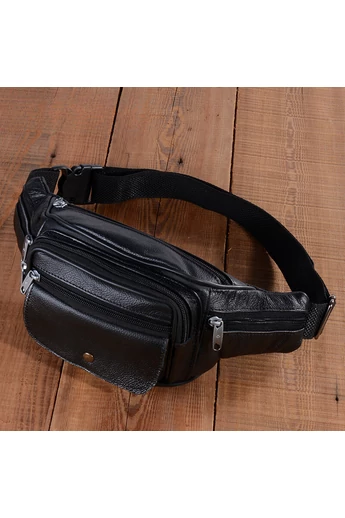 Czarny portfel męski Bonluo, najwyższej jakości, wykonany z prawdziwej skóry, rozmiar 13*31*8 cm