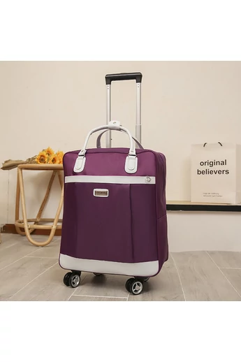  Fioletowa torba na zakupy na kółkach, rozmiar 47*40*23 cm