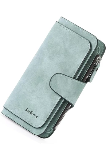  Wielofunkcyjny damski portfel Bonluo Blue z imitacji skóry, elegancki, wymiary 19*11*2,5 cm