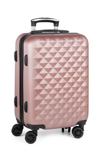 Walizka kabinowa Bonluo rosegold, twarda, Wizz Air 55*35*22 cm, zdejmowane kółka