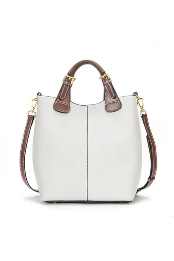  Torebka Bonluo w kolorze białym, wykonana z prawdziwej skóry, rozmiar (29*27*13 cm)