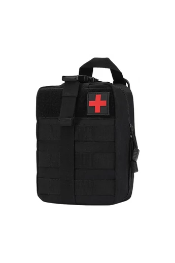  Czarna apteczka pierwszej pomocy Bonluo do wędrówek, rozmiar 22*16*10 cm