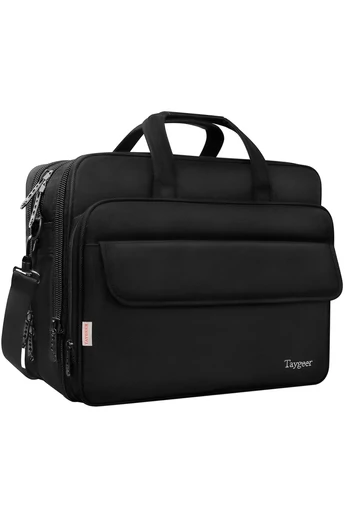  Bonluo Premium Quality Rozszerzalna Aktówka Biznesowa Czarna Z Wieloma Kieszeniami