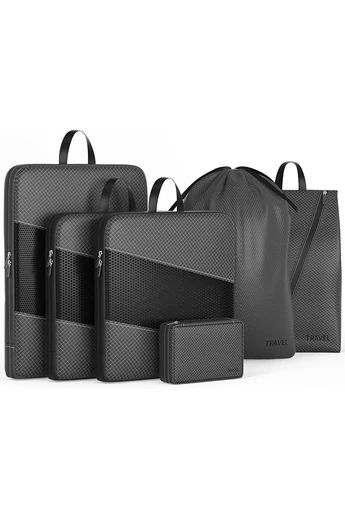  Zestaw organizerów na ubrania Bonluo w kolorze czarnym, wysokiej jakości (6 szt.)