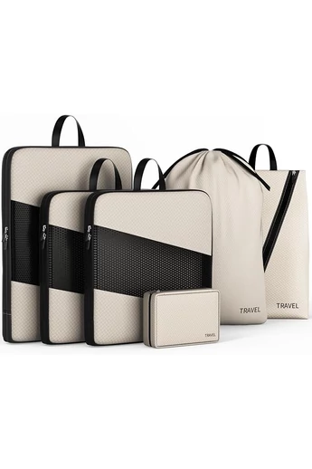  Zestaw organizerów na ubrania Bonluo Beige High Quality (6 szt.)