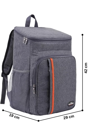  Plecak ocieplany Bonluo w kolorze szarym, wykonany z wodoodpornego materiału, wymiary 42*29*19 cm