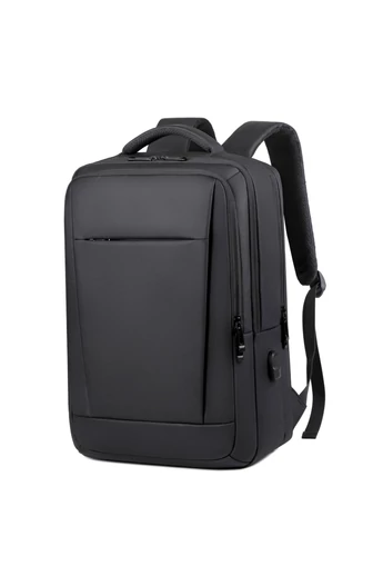 Czarny plecak biznesowy Bonluo do podróży, wykonany z wysokiej jakości, wodoodpornego materiału, wymiary: 42 x 30 x 13 cm