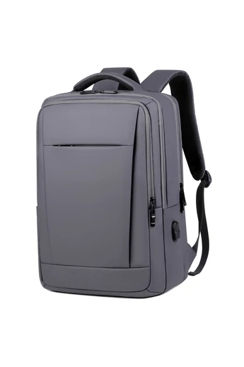 Plecak biznesowy Bonluo w kolorze szarym, idealny na podróż, wykonany z wysokiej jakości, wodoodpornego materiału, wymiary: 42 x 30 x 13 cm