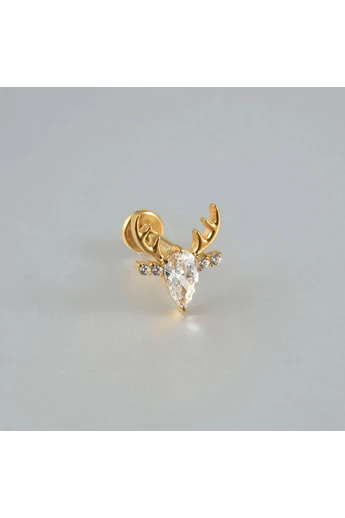 Unikalna biżuteria z tytanu G23 do przekłuwania kolczyków z wewnętrznym gwintem i kolczyków do ust w kolorze złotym (1 szt.)