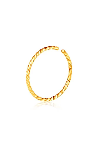 Piercing Rosegold Twist ze stali nierdzewnej do nosa, nowoczesny dodatek