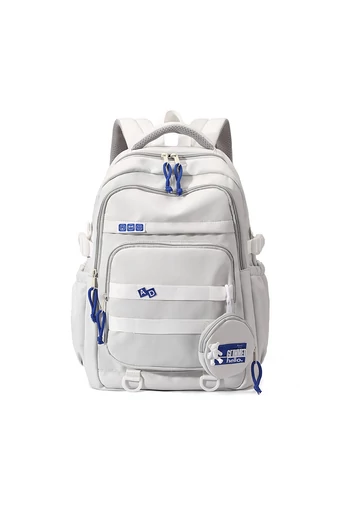  Torba szkolna Bonluo w kolorze szarym z dołączonym mini portfelem, rozmiar 47*31*16 cm