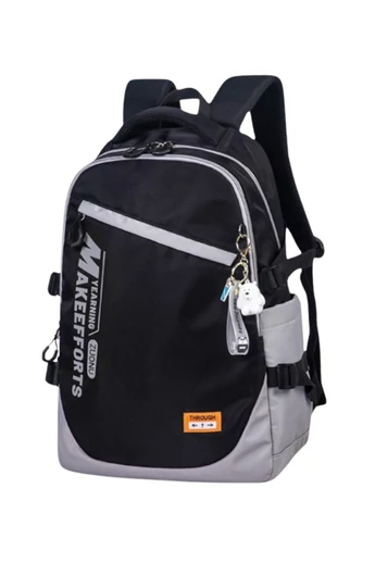 Plecak unisex premium do szkoły i podróży wykonany z ergonomicznej tkaniny Oxford ZUONU w kolorze czarnym, 46*31*20 cm