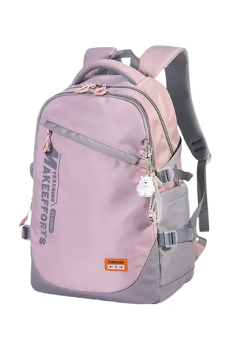  Plecak unisex premium do szkoły i podróży wykonany z ergonomicznej tkaniny Oxford ZUONU w kolorze różowym, 46*31*20 cm