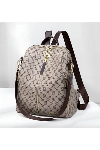  Plecak damski Bonluo, jasnobrązowy, ze wzorem, rozmiar 33*27*12 cm