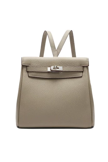  Mini plecak damski z prawdziwej skóry o eleganckim wzornictwie Bonluo Khaki 25*23*10 cm