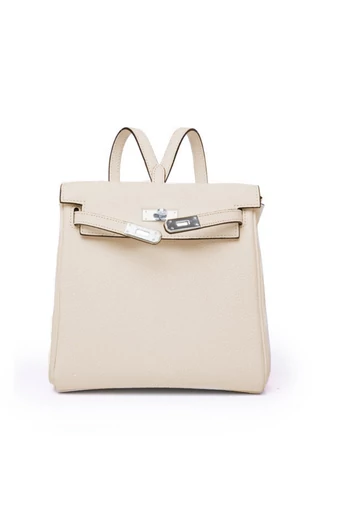  Mini plecak damski z prawdziwej skóry o eleganckim wzornictwie Bonluo biały 25*23*10 cm