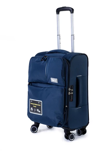  Duży, ciemnoniebieski wózek, niezwykle lekki, wodoodporny, poliester, 77*45*28 cm