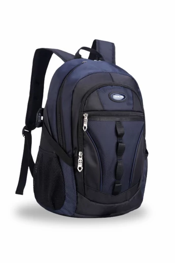  Wodoodporny plecak poliestrowy w kolorze ciemnoniebieskim z czarnymi przegrodami, 46*32*19 cm
