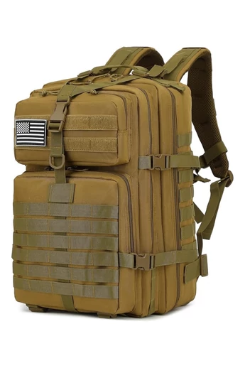 Brązowy plecak turystyczny o dużej pojemności, wodoodporny, niezwykle wytrzymały, 53*35*25 cm