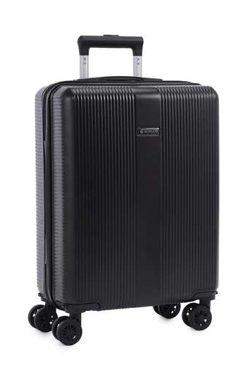 Walizka kabinowa Bonluo czarna Wizz Air twarda 55×40×20 cm odpinane koła