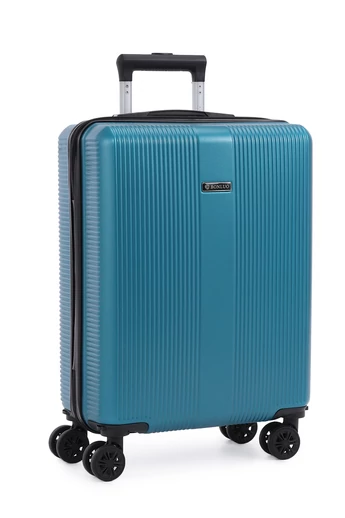 Walizka kabinowa Bonluo niebieska Wizz Air twarda 55×40×20 cm zdejmowane koła