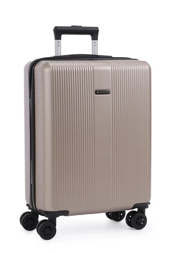 Walizka kabinowa Bonluo szampańska Wizz Air twarda 55×40×20 cm odpinane koła