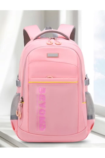 Wielofunkcyjny różowy plecak idealny do szkoły z przegrodą na laptopa, wodoodporny, wymiary 48*32*17