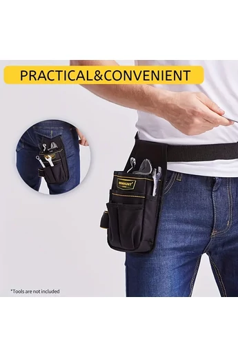  Czarny, wielofunkcyjny pas narzędziowy z tkaniny Oxford 23,5*12,5*6 cm