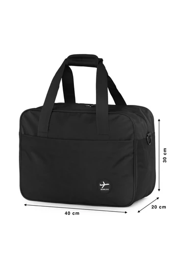 orba podróżna Wizz-Air czarna (40×30×20), wodoodporna, z mocowaniem do walizki