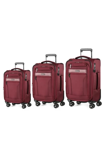  Zestaw wózków wykonany z poliestru premium 750D, niezwykle wytrzymałego, w kolorze wiśniowym, 78*46*30 cm