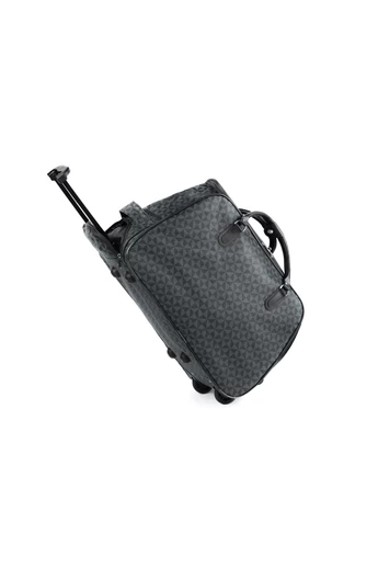  Torba podróżna na kółkach, walizka STL, ciemny abastru, z geometrycznym wzorem, 55*38*29 cm