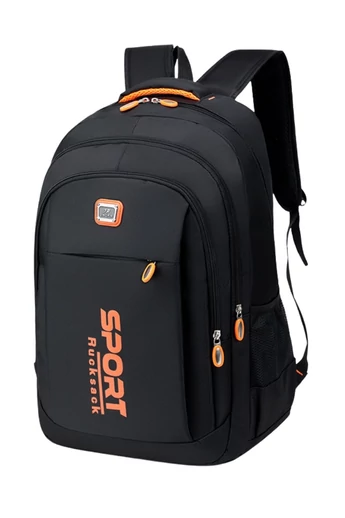  Wodoodporny plecak z przegrodą na laptopa 15,6" w kolorze czarnym z pomarańczowym, 50*34*16 cm