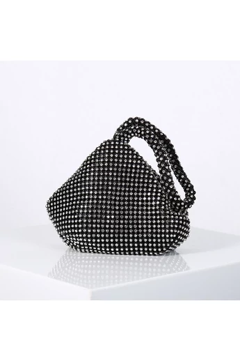 Elegancka czarna satynowa torebka Bonluo, mała, rozmiar 13*13 cm