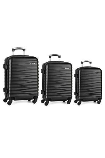  Zestaw wózków ściennych z twardego tworzywa ABS w kolorze czarnym