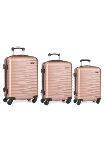  Zestaw wózków z twardymi ścianami, odporny na działanie ABS, kolor różowo-złoty