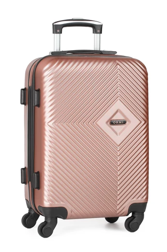  Duża walizka na kółkach z tworzywa ABS w kolorze różowego złota, z zamkiem TSA, 75*48*27 cm