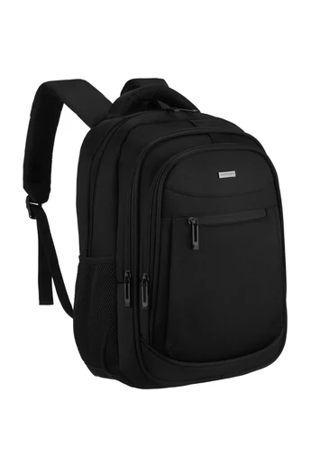  Plecak Wizzair Ryanair z wodoodpornego poliestru, czarny, z przegrodą na laptopa i mocowaniem na wózek, 40*28*13 cm