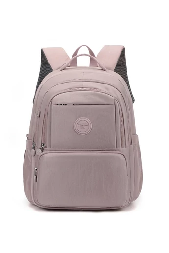  Wodoodporny plecak na laptopa z poliestru, jasnofioletowy, 36*19*45 cm