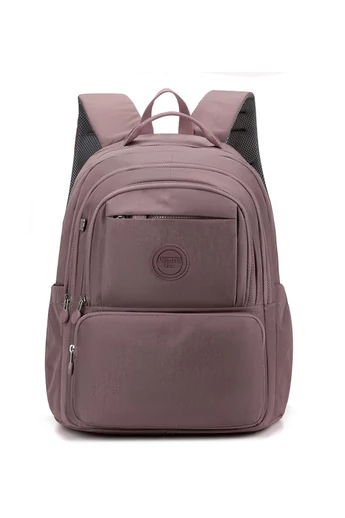  Wodoodporny plecak na laptopa z poliestru, różowy, 36*19*45 cm